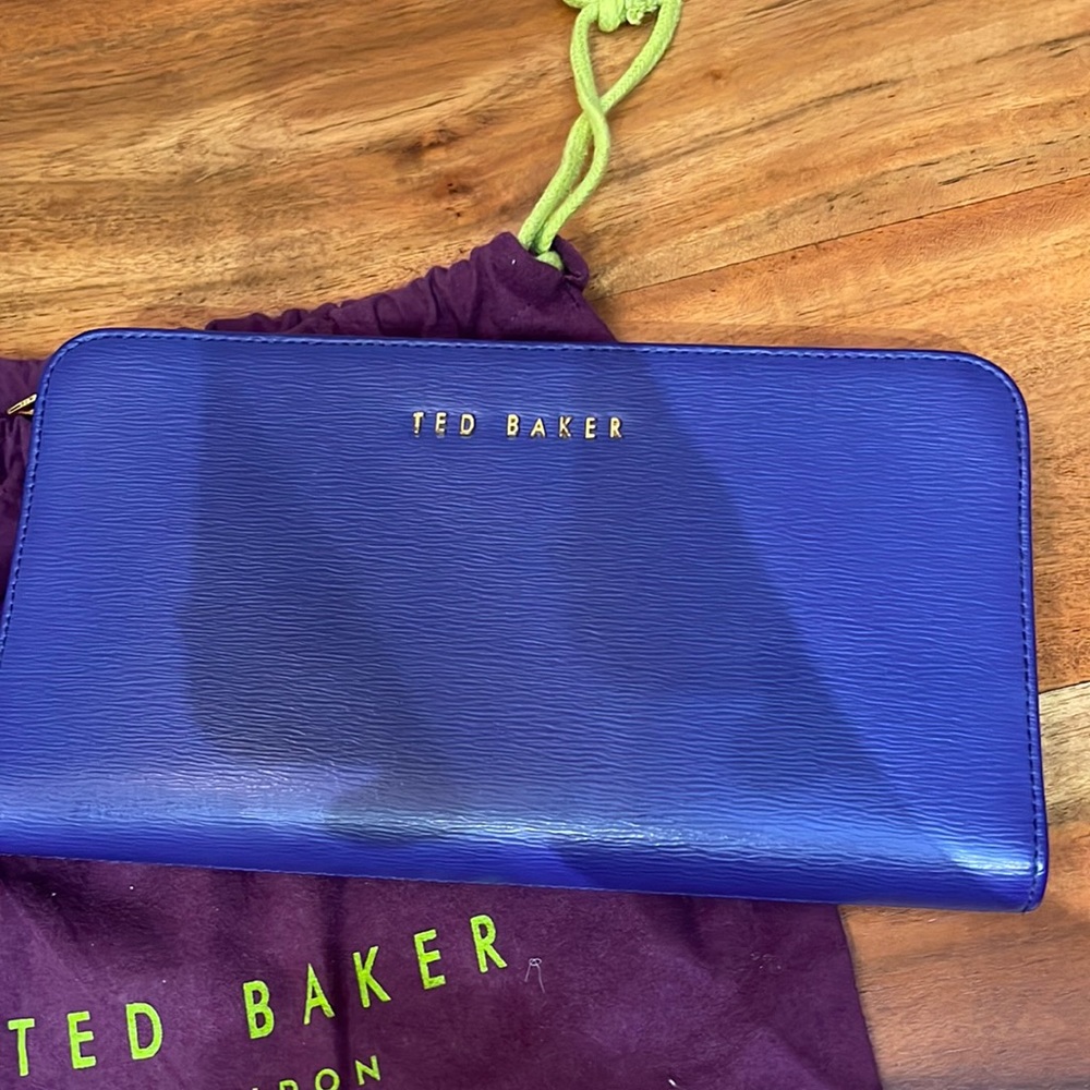 Ted Baker Blue Leather wallet wristlet